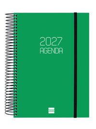 Finocam Agenda Anual 2027 Espiral Basic Opaque Verde