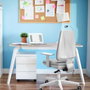 PIQUERAS Y CRESPO Silla de oficina Elche con mecanismo Asincro, Similpiel Crema
