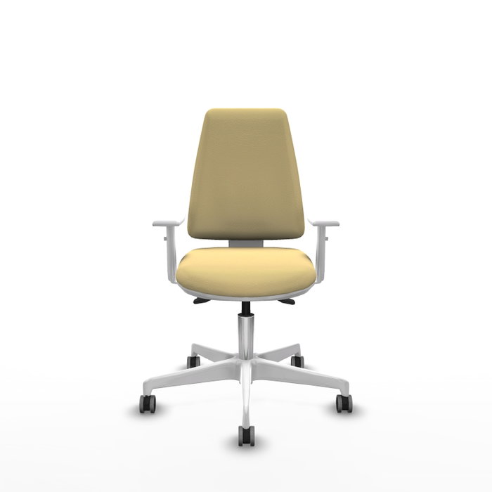 PIQUERAS Y CRESPO Silla de oficina Elche con mecanismo Asincro, Similpiel Crema