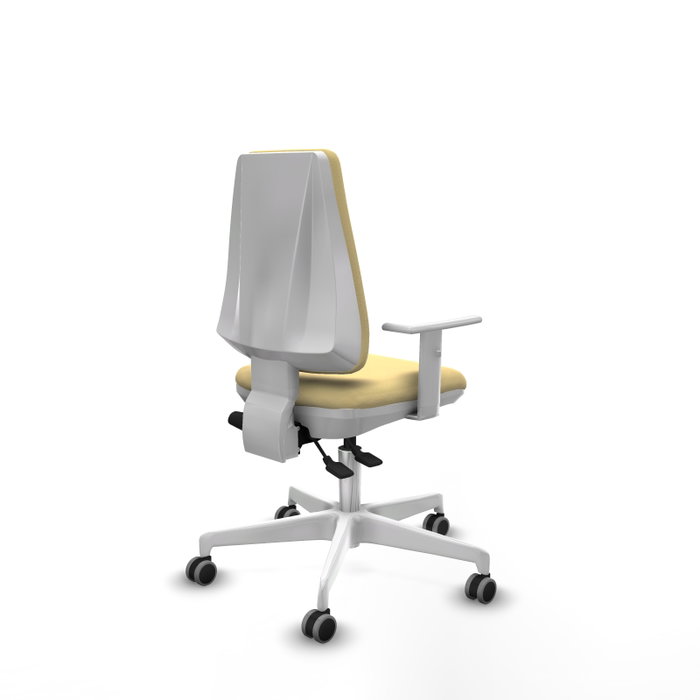 PIQUERAS Y CRESPO Silla de oficina Elche con mecanismo Asincro, Similpiel Crema