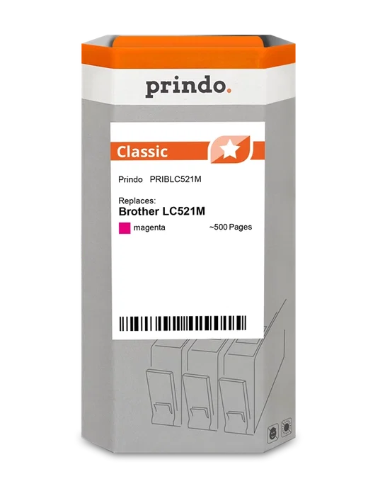 Prindo Cartucho de tinta magenta PRIBLC521M Classic Prindo Cartucho de tinta magenta PRIBLC521M Classic
