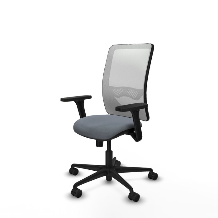 PIQUERAS Y CRESPO Silla de oficina Zulema con mecanismo Sincro, Gris y Blanco PIQUERAS Y CRESPO Silla de oficina Zulema con mecanismo Sincro, Gris y Blanco