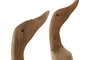 DKD Home Decor Figura Pato Madera Bambú Natural Blanco 14 x 28 x 43 cm (2 Unidades)