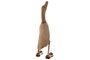 DKD Home Decor Figura Pato Madera Bambú Natural Blanco 14 x 28 x 43 cm (2 Unidades)