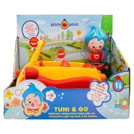Bandai Vehículo Interactivo Tuni & Plim Plim Push and Go Juguete para Niños +18 Meses