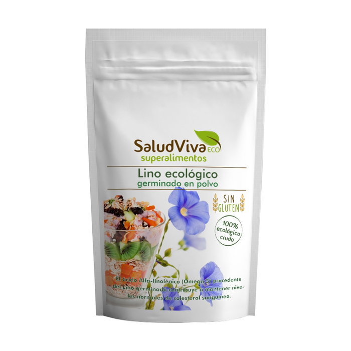 Salud Viva Lino Germinado BIO en Polvo 250g - Ecológico, Rico en Omega-3 y Fibra, Vegano Salud Viva Lino Germinado BIO en Polvo 250g - Ecológico, Rico en Omega-3 y Fibra, Vegano