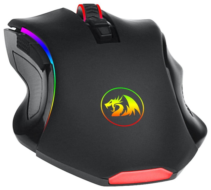 Redragon M602-KS Griffin RGB Gaming Mouse, Cableado, 8000 DPI, Negro