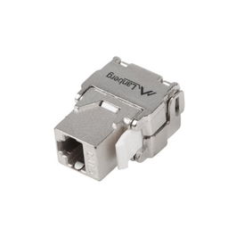 Lanberg Conector Keystone KSFA-2000 RJ-45 Cat.6A FTP 180 Tool-Less para cable F/UTP, Plata
