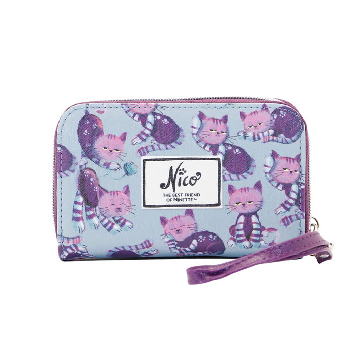 Forever Ninette Billetero Nico Lila con Múltiples Departamentos para Tarjetas y Cremallera Interior