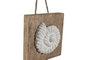 DKD Home Decor Decoración Colgante Mediterráneo Natural Blanco Mango y Resina 4 x 80 x 15.5 cm (2 Unidades)