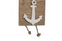 DKD Home Decor Decoración Colgante Mediterráneo Natural Blanco Mango y Resina 4 x 80 x 15.5 cm (2 Unidades)