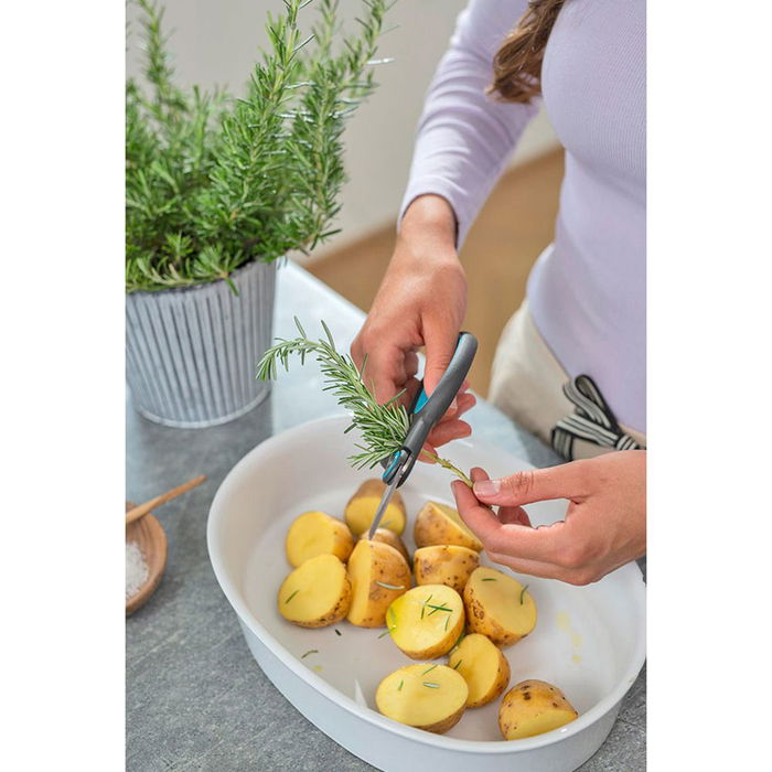 Gardena 12214-20 Tijera Herbcut para Hierbas Leñosas con Corte Bypass y Hojas de Precisión