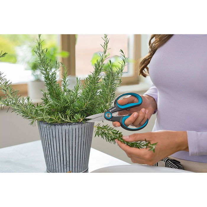 Gardena 12214-20 Tijera Herbcut para Hierbas Leñosas con Corte Bypass y Hojas de Precisión