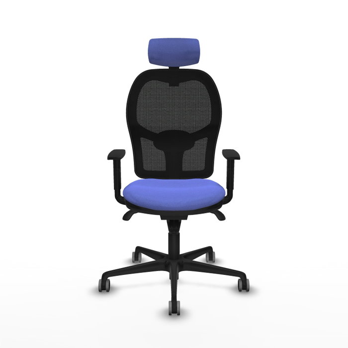 PIQUERAS Y CRESPO Silla de oficina Jorquera con mecanismo Sincro, Azul claro y Negro