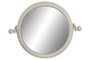 DKD Home Decor Espejo de Metal Rugoso Blanco 37x13x29 cm