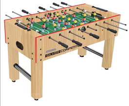 Ociotrends Futbolín Competition New Silver, Color Plata, para Competición, Medidas 138 x 70 x 88,5 cm