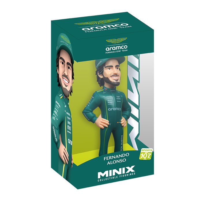 Minix Figura de Fernando Alonso Aston Martin Formula 1 12 cm Minix Figura de Fernando Alonso Aston Martin Formula 1 12 cm