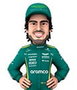 Formula 1 Figura Minix Fernando Alonso (Aston Martin) 12 cm