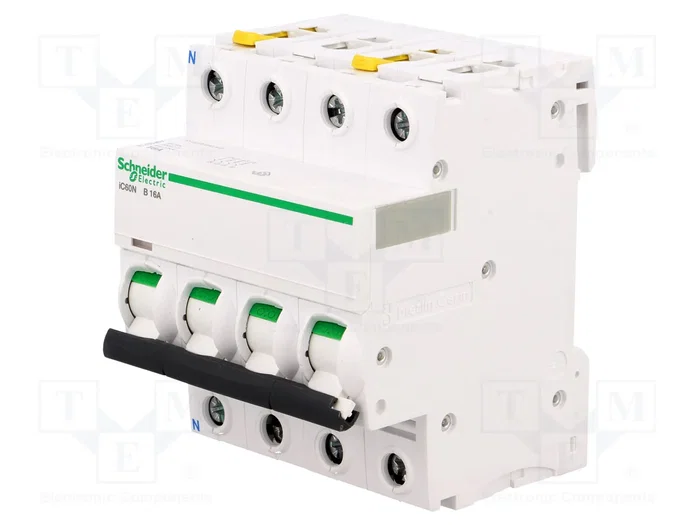 SCHNEIDER ELECTRIC Interruptor magnetotérmico iC60N 16A 3+N 400V AC 6kA SCHNEIDER ELECTRIC Interruptor magnetotérmico iC60N 16A 3+N 400V AC 6kA