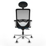 PIQUERAS Y CRESPO Silla de oficina Zulema con mecanismo Sincro/Traslack Verde petróleo y Blanco