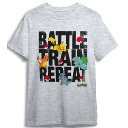 NINTENDO Camiseta Battle Pokémon Infantil Niños Algodón 165gr Talla 14