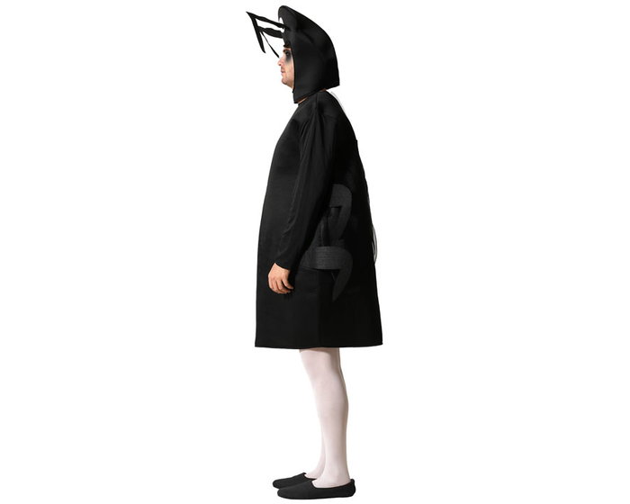 Disfraz de cucaracha negra con mono, gorro y alas para adulto