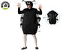 Disfraz de cucaracha negra con mono, gorro y alas para adulto