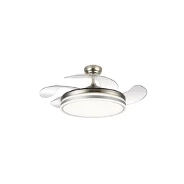 Calima 2s Ventilador de techo 900 mm con mando a distancia, 6 velocidades y luz LED integrada, nickel satinado