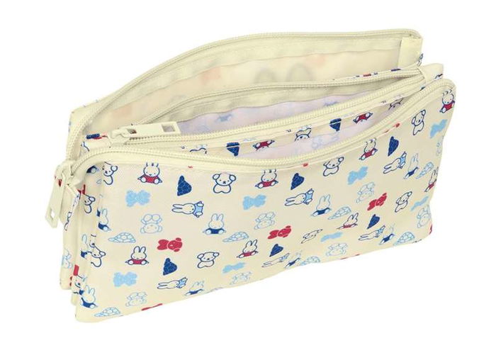 Safta Portatodo Triple Miffy "Buddy" Reciclado y Repelente al Agua 22x12x3 cm