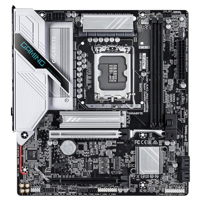Gigabyte B860M GAMING WIFI6 Placa Base Intel B860 Micro-ATX LGA 1851 DDR5 9066MHz PCIe 5.0 M.2 2.5GbE LAN WiFi 6 Bluetooth 5.3 para CPU Intel Core Ultra Series