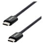 ADATA CACC-100PN-BK Cable USB-C a USB-C 1 Metro Negro USB 2.0 Compatible con PD 3.0 y QC 3.0 Hasta 100W de Carga Rápida