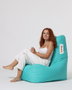 Atelier Del Sofa Puf de Jardín Turquoise, Máxima Comodidad y Estilo, Resistente al Agua, Fácil de Limpiar, Interior 100% Poliéster, Asiento 60 cm