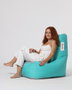 Atelier Del Sofa Puf de Jardín Turquoise, Máxima Comodidad y Estilo, Resistente al Agua, Fácil de Limpiar, Interior 100% Poliéster, Asiento 60 cm