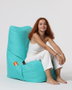 Atelier Del Sofa Puf de Jardín Turquoise, Máxima Comodidad y Estilo, Resistente al Agua, Fácil de Limpiar, Interior 100% Poliéster, Asiento 60 cm