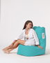 Atelier Del Sofa Puf de Jardín Turquoise, Máxima Comodidad y Estilo, Resistente al Agua, Fácil de Limpiar, Interior 100% Poliéster, Asiento 60 cm