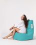 Atelier Del Sofa Puf de Jardín Turquoise, Máxima Comodidad y Estilo, Resistente al Agua, Fácil de Limpiar, Interior 100% Poliéster, Asiento 60 cm