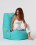 Atelier Del Sofa Puf de Jardín Turquoise, Máxima Comodidad y Estilo, Resistente al Agua, Fácil de Limpiar, Interior 100% Poliéster, Asiento 60 cm