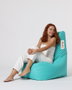 Atelier Del Sofa Puf de Jardín Turquoise, Máxima Comodidad y Estilo, Resistente al Agua, Fácil de Limpiar, Interior 100% Poliéster, Asiento 60 cm