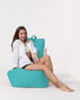 Atelier Del Sofa Puf de Jardín Turquoise, Máxima Comodidad y Estilo, Resistente al Agua, Fácil de Limpiar, Interior 100% Poliéster, Asiento 60 cm