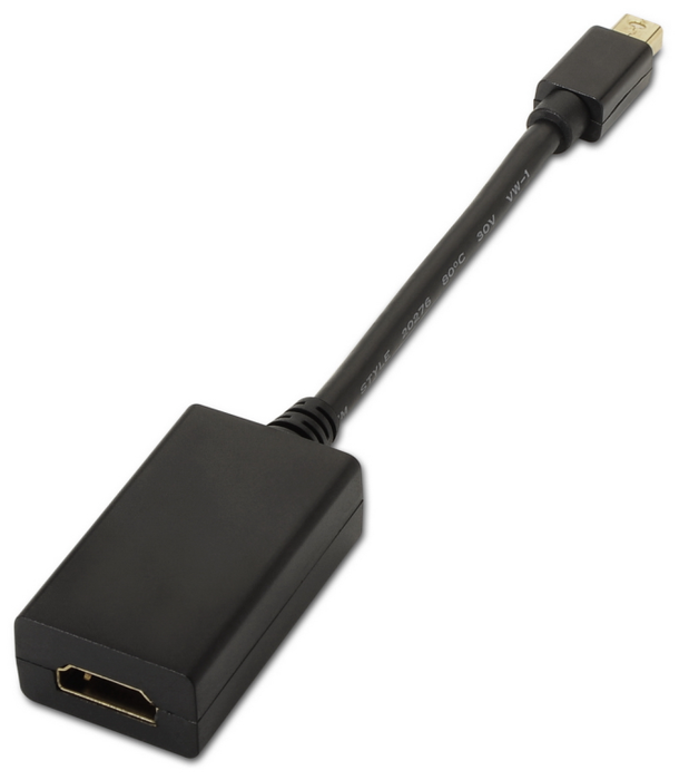 Aisens Conversor Mini DisplayPort a HDMI A125-0137 Negro 15cm