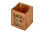 Liderpapel Cubilete Portalapices Ecouse Bambú 100% Natural Cuadrado 80x80x100 mm