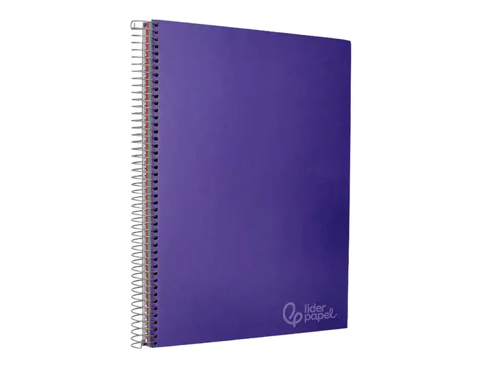 Liderpapel Cuaderno espiral A4 Micro Jolly tapa forrada lila 140 hojas 75gr cuadro 5mm