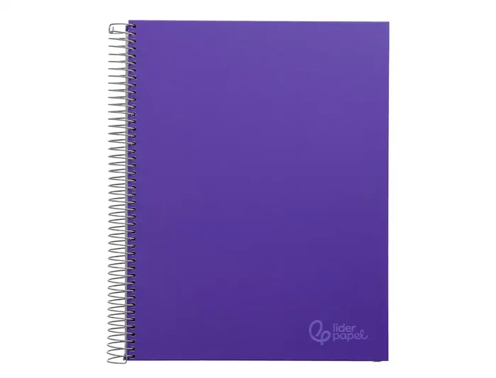 Liderpapel Cuaderno espiral A4 Micro Jolly tapa forrada lila 140 hojas 75gr cuadro 5mm