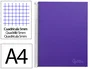 Liderpapel Cuaderno espiral A4 Micro Jolly tapa forrada lila 140 hojas 75gr cuadro 5mm