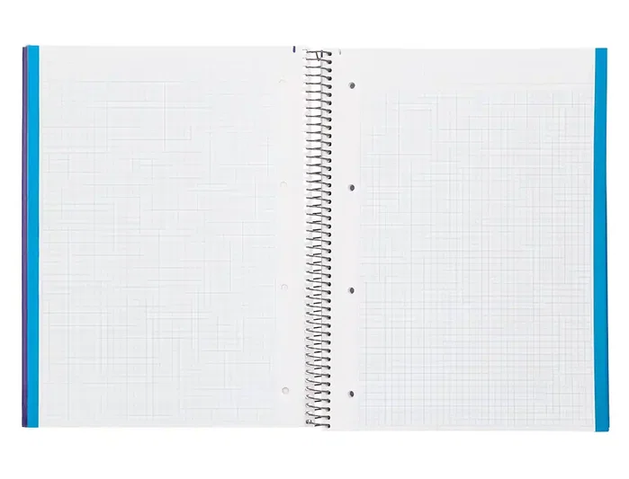 Liderpapel Cuaderno espiral A4 Micro Jolly tapa forrada lila 140 hojas 75gr cuadro 5mm
