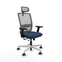 PIQUERAS Y CRESPO Silla de oficina Haches Azul marino y Gris
