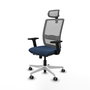 PIQUERAS Y CRESPO Silla de oficina Haches Azul marino y Gris