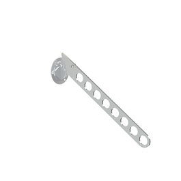 HERRAJES ALK Serie Óptima 8P Perchero Frontal Inclinable Acabado Cromo con 8 Perchas