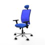 PIQUERAS Y CRESPO Silla de oficina Motilla con mecanismo Sincro/Traslack Azul
