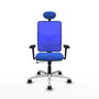 PIQUERAS Y CRESPO Silla de oficina Motilla con mecanismo Sincro/Traslack Azul